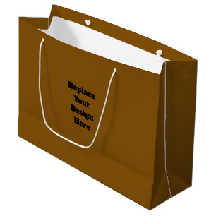 Grand Sac Cadeau Créez Votre Propre Brun