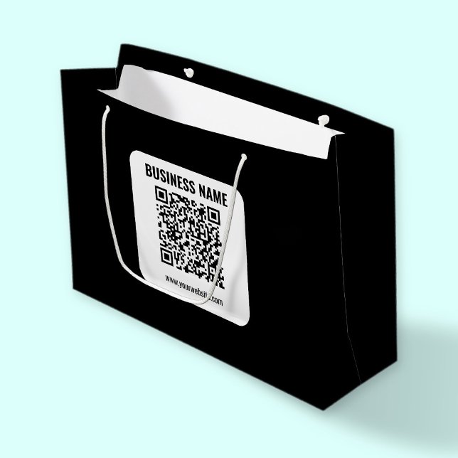 Grand Sac Cadeau Créez votre propre code QR | Transparent (Créateur téléchargé)
