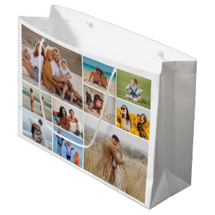 Grand Sac Cadeau Créez votre propre collage de 10 photos