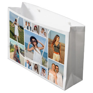 Grand Sac Cadeau Créez votre propre collage de 11 photos