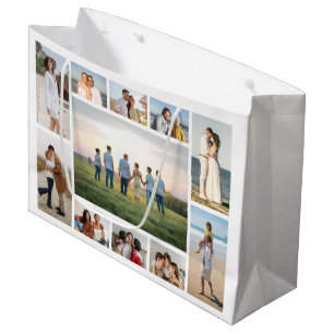 Grand Sac Cadeau Créez votre propre collage de 11 photos