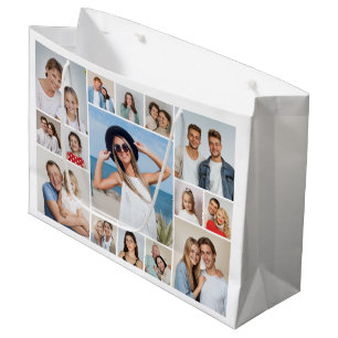 Grand Sac Cadeau Créez votre propre collection de 15 photos couleur
