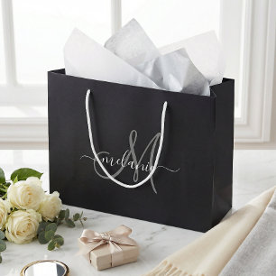 Grand Sac Cadeau Créez Votre Propre Monogramme Et Nom Personnalisés