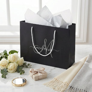 Grand Sac Cadeau Créez Votre Propre Monogramme Et Nom Personnalisés
