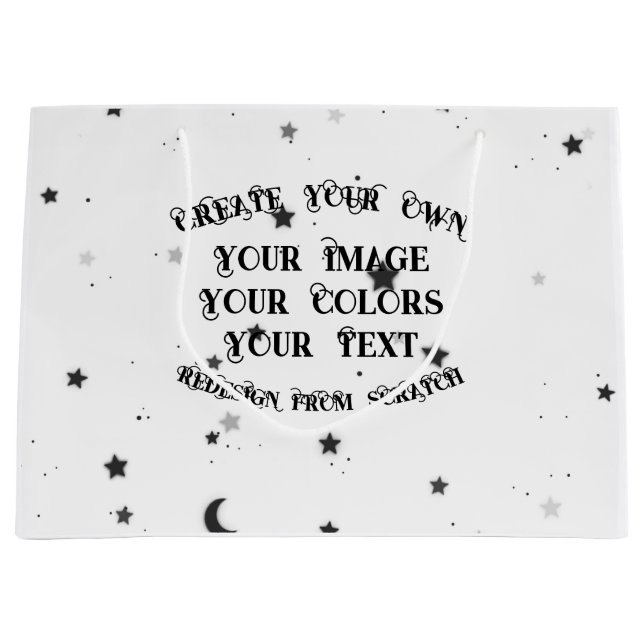 Grand Sac Cadeau Créez votre propre personnalisation personnalisée (Devant)