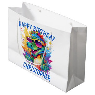 Grand Sac Cadeau Crocodile Personnalisé Joyeux anniversaire