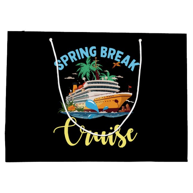 Grand Sac Cadeau Croisière de vacances de printemps (Dos)
