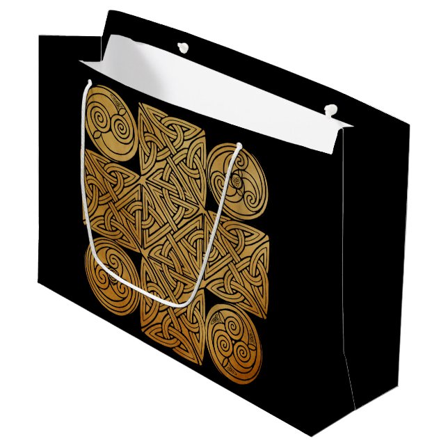 Grand Sac Cadeau Croix de nouage celtique (Devant Angle)