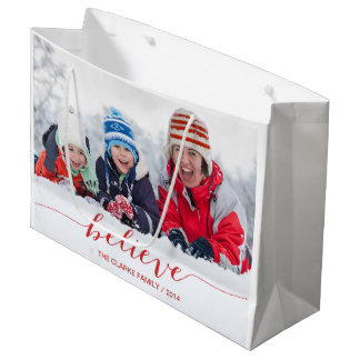 Grand Sac Cadeau Croyez simplement les salutations de vacances