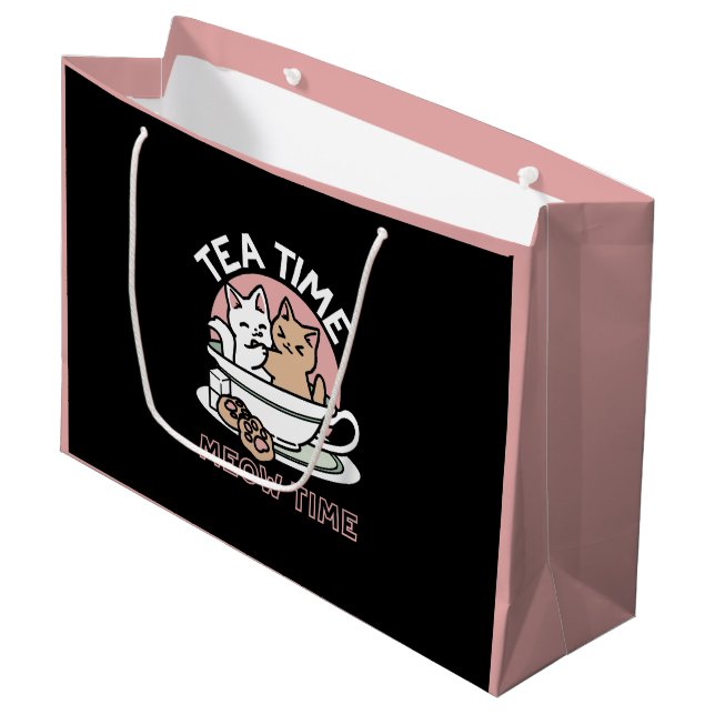 Grand Sac Cadeau Cuddin en coupe - Tea Time adorable (Devant Angle)