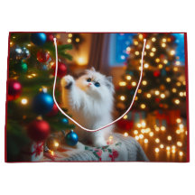 Curious Kitty Holiday Gift Bag