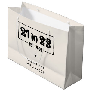 Grand Sac Cadeau Custom 21st Birthday Cadeau 21 en 23 Est 2002