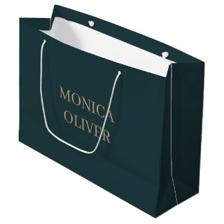 Grand Sac Cadeau Custom name modern professional minimalist