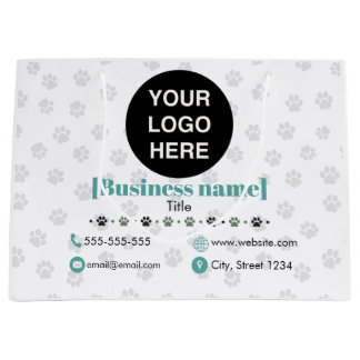 Grand Sac Cadeau Custom Professional Paper Bag For Pet Business