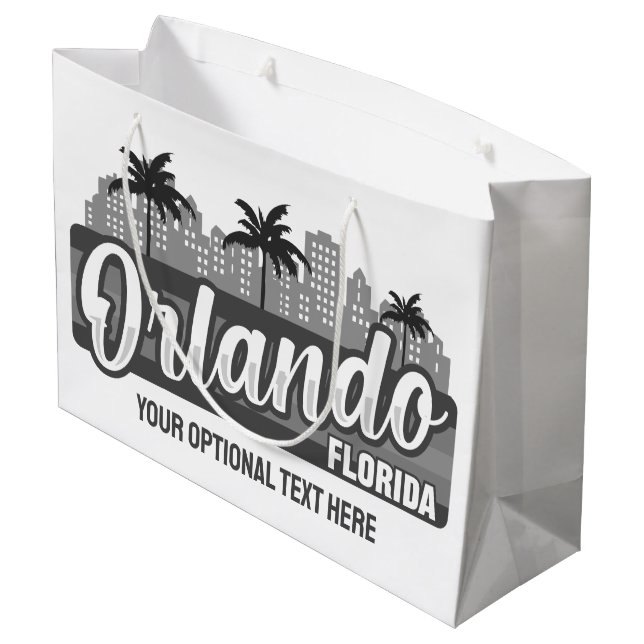 Grand Sac Cadeau Custom Text Orlando Florida (Dos Angle)