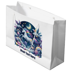 Grand Sac Cadeau Cute baby shower unicorn personnalisable