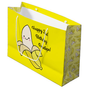 Grand Sac Cadeau Cute banana Anniversaire de enfant Kawaii
