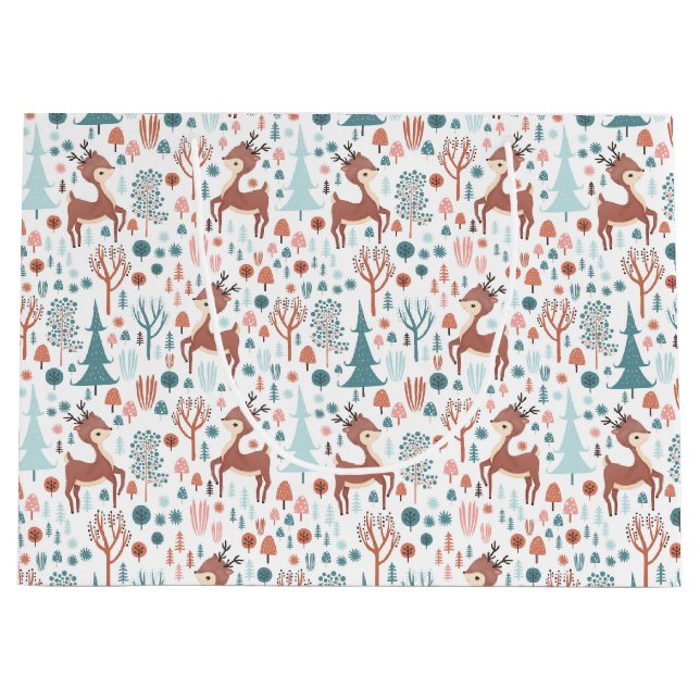 Grand Sac Cadeau Cute Deer (Devant)