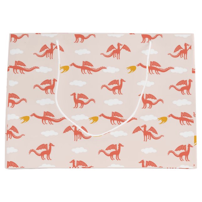 Grand Sac Cadeau Cute Dragon (Devant)