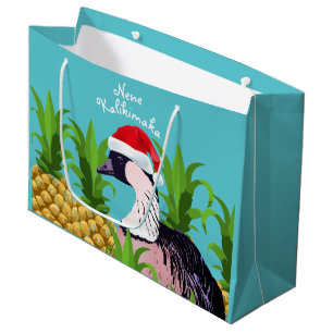 Grand Sac Cadeau Cute et drôle Nene Kalikimaka Hawaii Pun de Noël