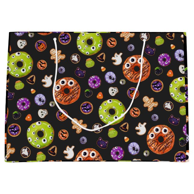 Grand Sac Cadeau Cute Halloween Éffrayant Cookie Citrouille Ghost S (Devant)