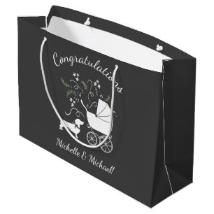 Grand Sac Cadeau Dachshund Weiner Dog Baby shower non sexiste