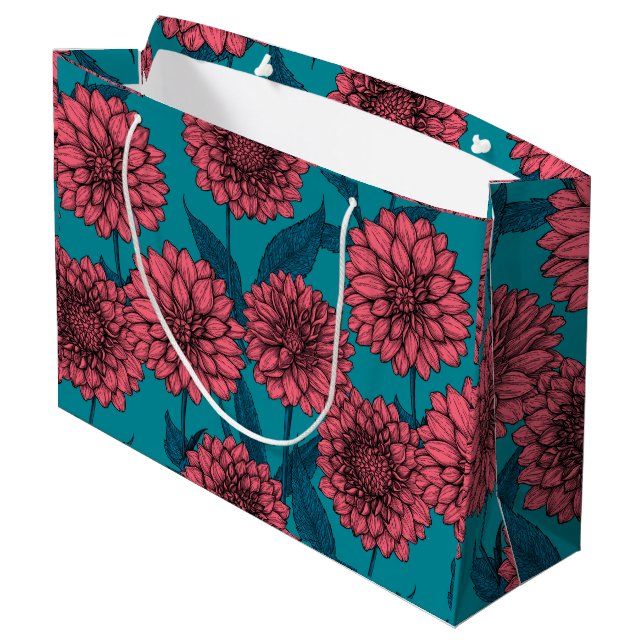 Grand Sac Cadeau Dahlias (Dos Angle)