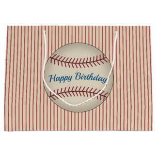 Grand sac cadeau d'anniversaire de baseball