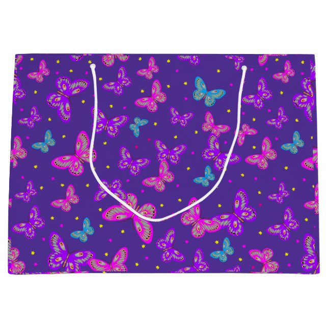 Grand Sac Cadeau Danse papillon (Devant)