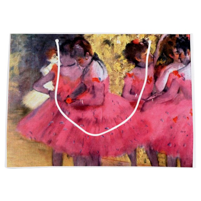 Grand Sac Cadeau Danseurs Roses, Edgar Degas (Devant)