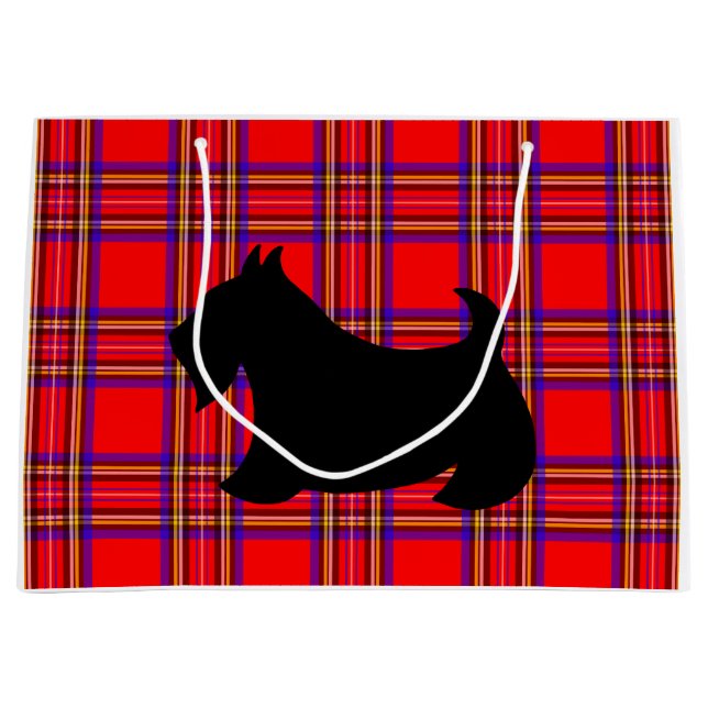 Grand sac cadeau de Noël pour Scottish Terrier (Devant)