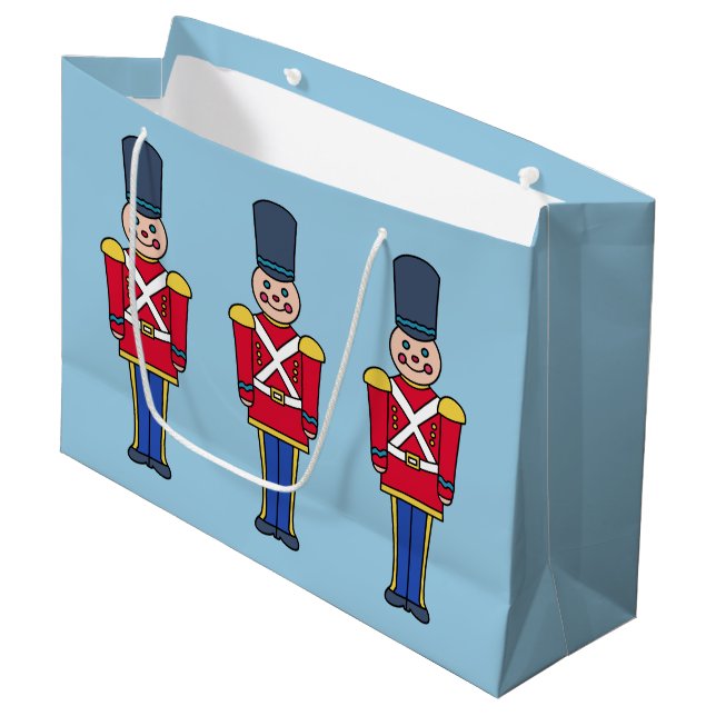 Grand sac cadeau de soldat en jouet (Devant Angle)