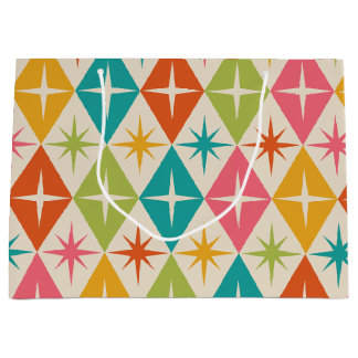 Grand Sac Cadeau Début du milieu du siècle sur les diamants colorés