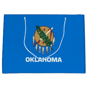 Grand Sac Cadeau Décor design du drapeau de l'État de l'Oklahoma