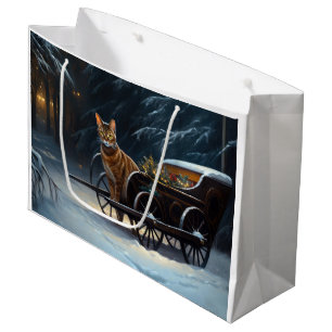 Grand Sac Cadeau Décoration de Noël Abyssinienne pour Promenade enn