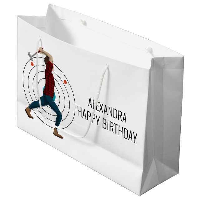 Grand Sac Cadeau Défilement Ax (Devant Angle)