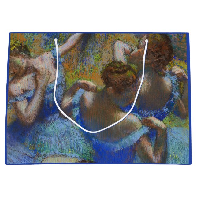 Grand Sac Cadeau Degas Blue Dancers Pastel Fine Art Masterpiece (Devant)