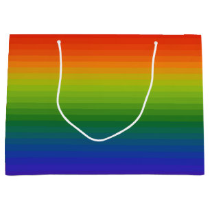 Grand Sac Cadeau Dégradé arc-en-ciel trié