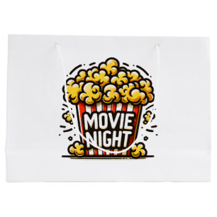 Grand Sac Cadeau Délice de soirée cinéma Popcorn ludique