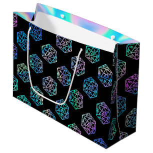 Grand Sac Cadeau Dés RPG   Holo Imaginaire Retro Tabletop PnP Gamer