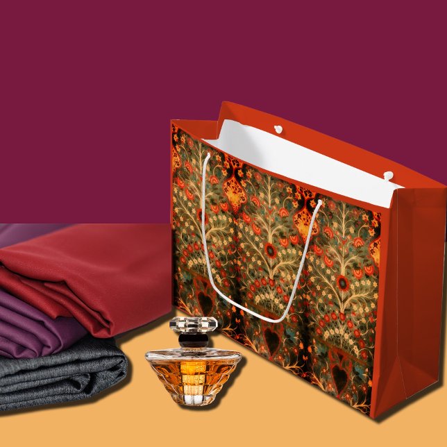 Grand Sac Cadeau Design textile indien antique (Créateur téléchargé)