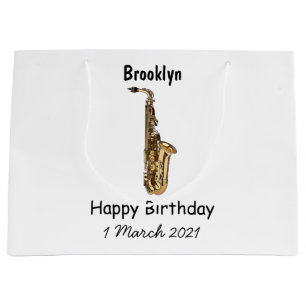 Grand Sac Cadeau dessin animé saxophone