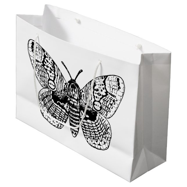 Grand Sac Cadeau Dessin Brahmin moth (Devant Angle)