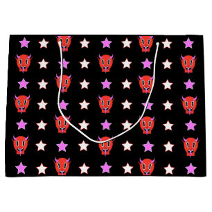 Grand Sac Cadeau Devil et étoiles Cool Retro Satan