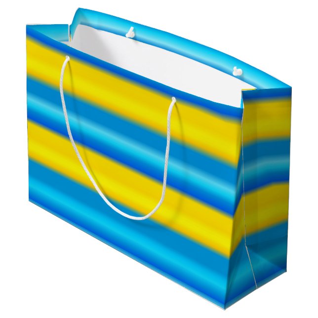 Grand Sac Cadeau Diamants brillants-Bright Stripes de coordination- (Dos Angle)
