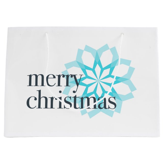 Grand Sac Cadeau Différent design classique de "Joyeux Noël" (Devant)