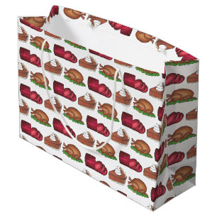 Grand Sac Cadeau Dîner de Noël Thanksgiving dinde dinde tarte Foodi