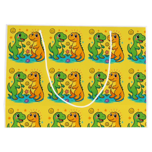 Grand Sac Cadeau Dinosaure (Dos)