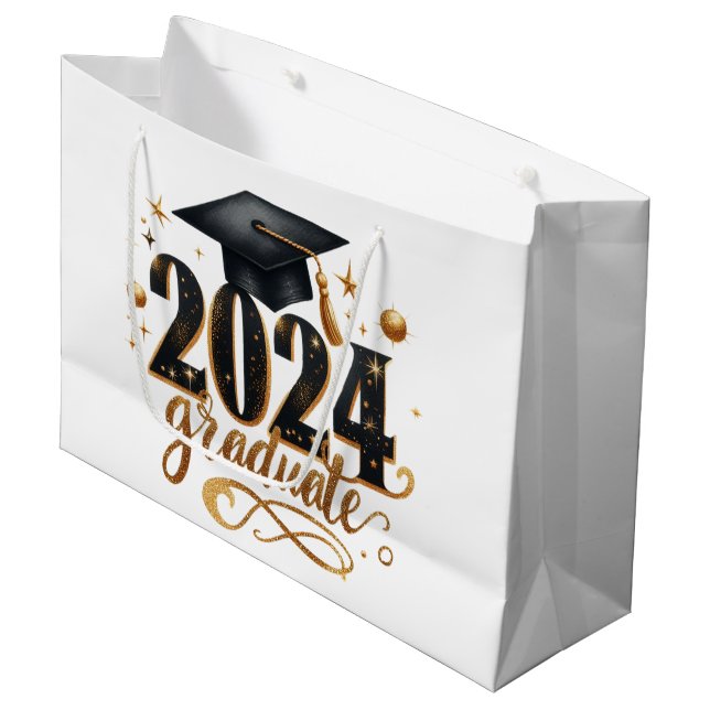 Grand Sac Cadeau Diplômé 2024  (Devant Angle)