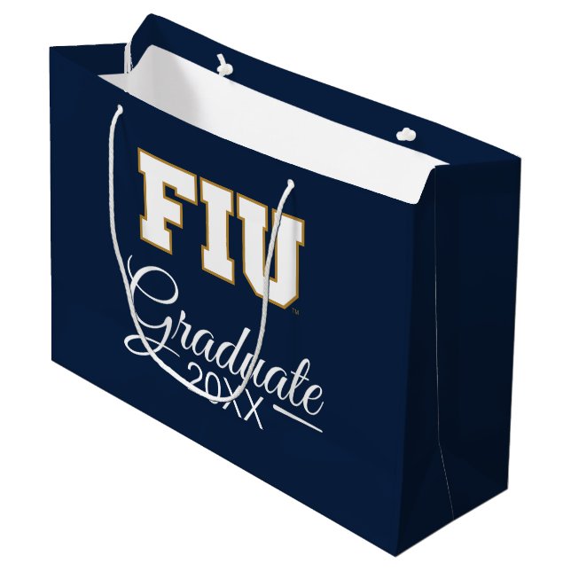 Grand Sac Cadeau Diplôme de la FIU Panthers (Devant Angle)